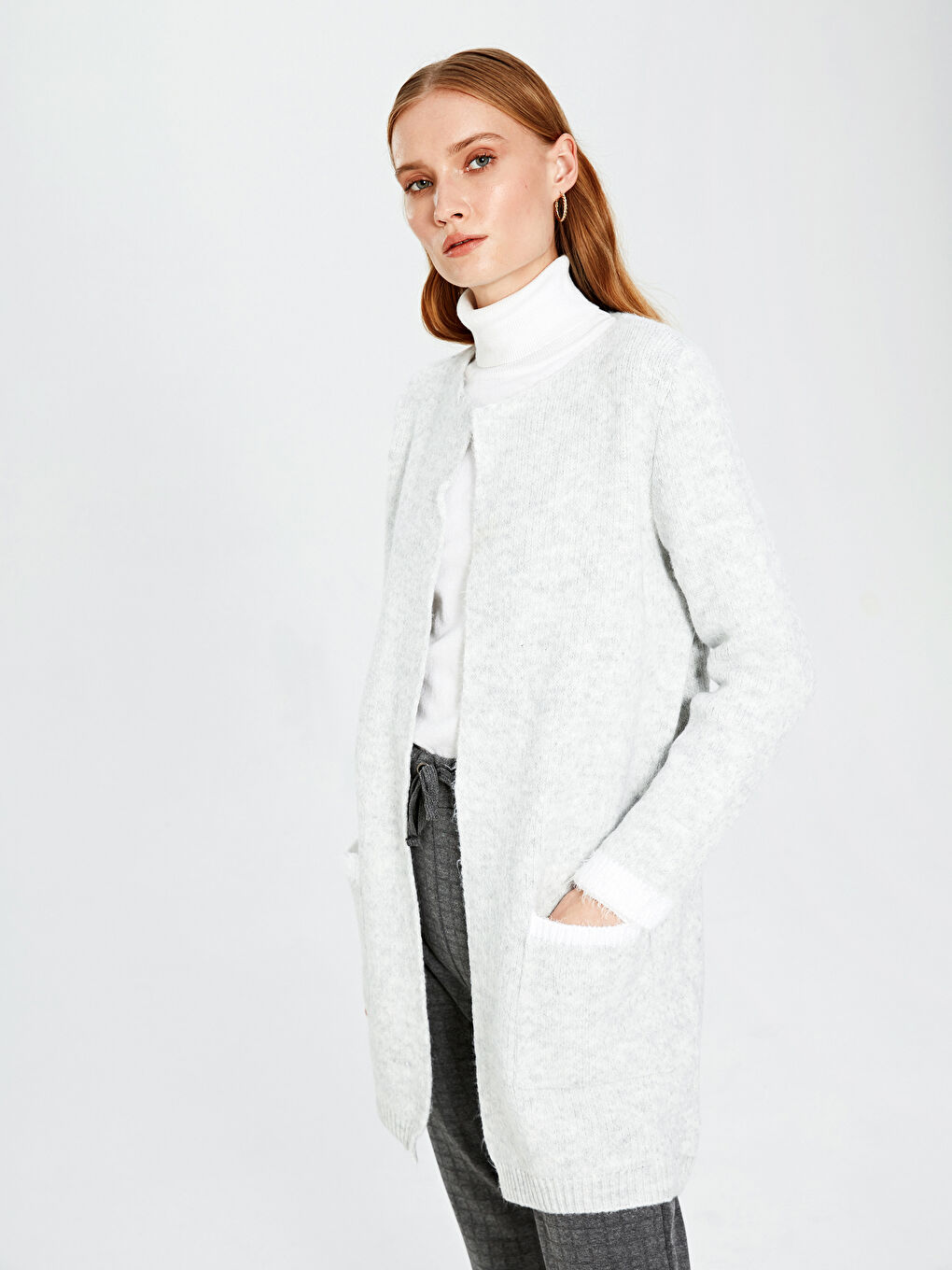 Кардиган с круглым вырезом для женщин