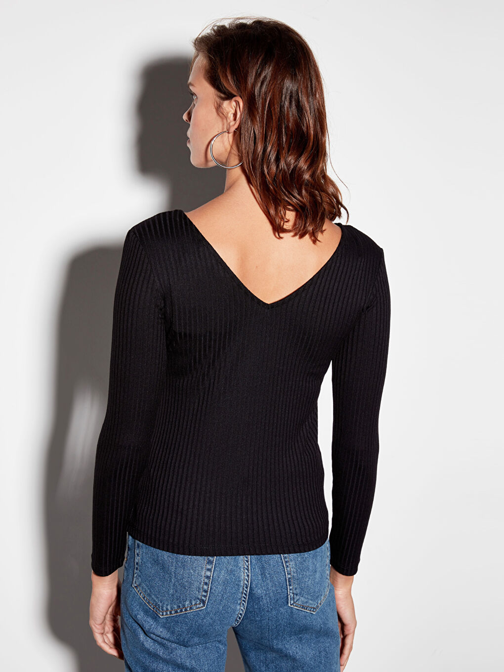 Женщины Черный Футболка-3