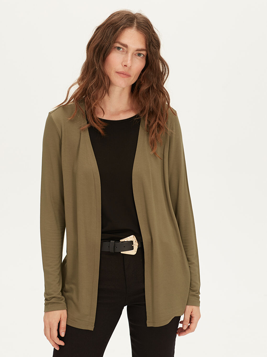 Crew Neck Long Sleeve Viscose Women's T-Shirt-1