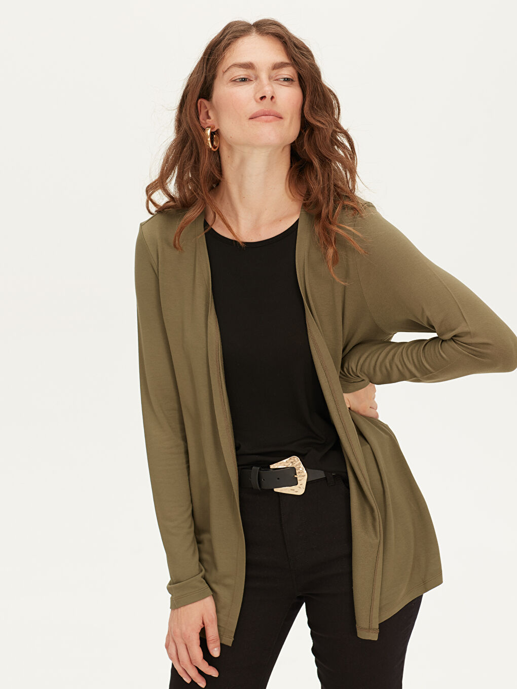 Crew Neck Long Sleeve Viscose Women's T-Shirt-2