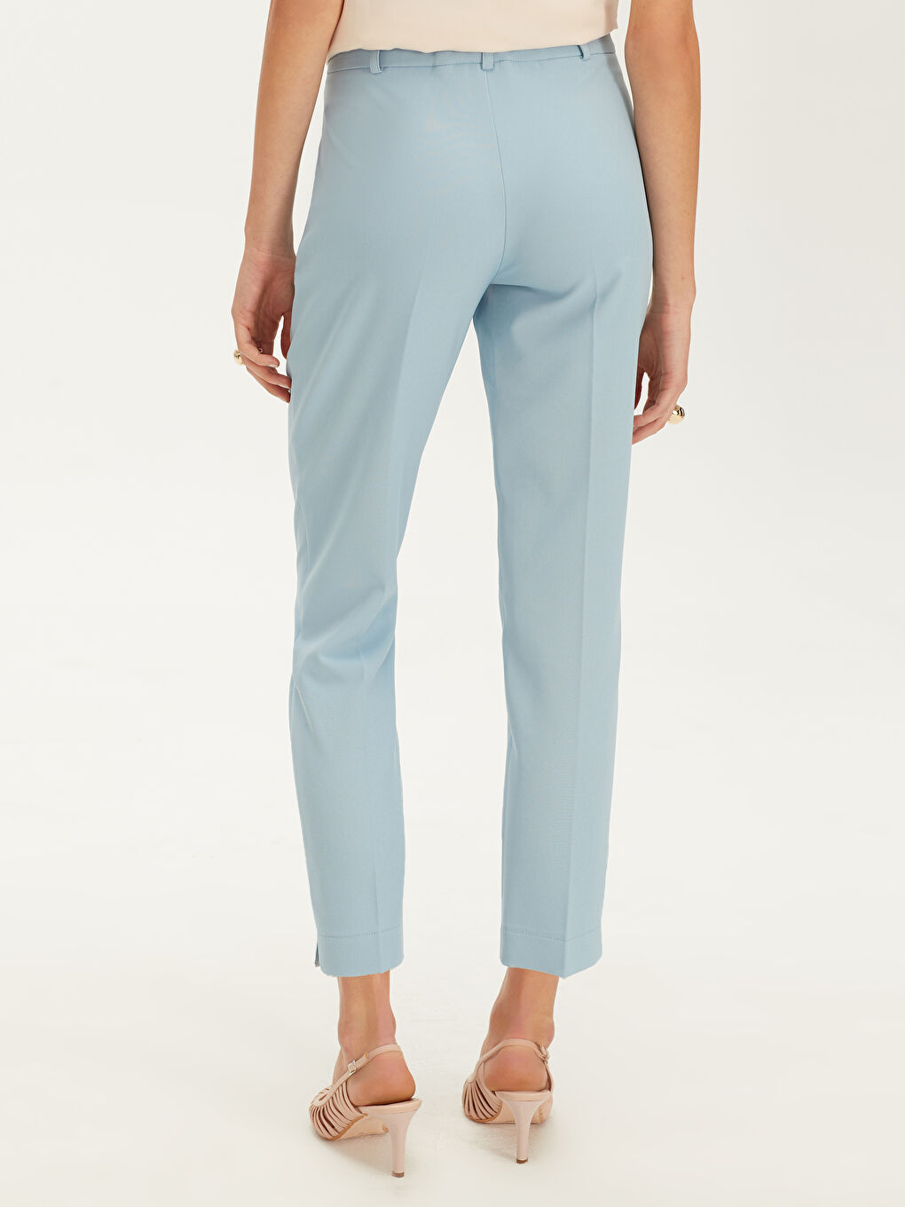 Mavi Rahat Kalıp Kadın Pantolon-4