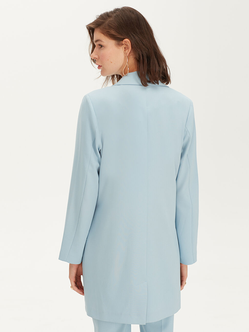Mavi Standart Fit Ceket Yaka Uzun Kollu Kadın Ceket-4