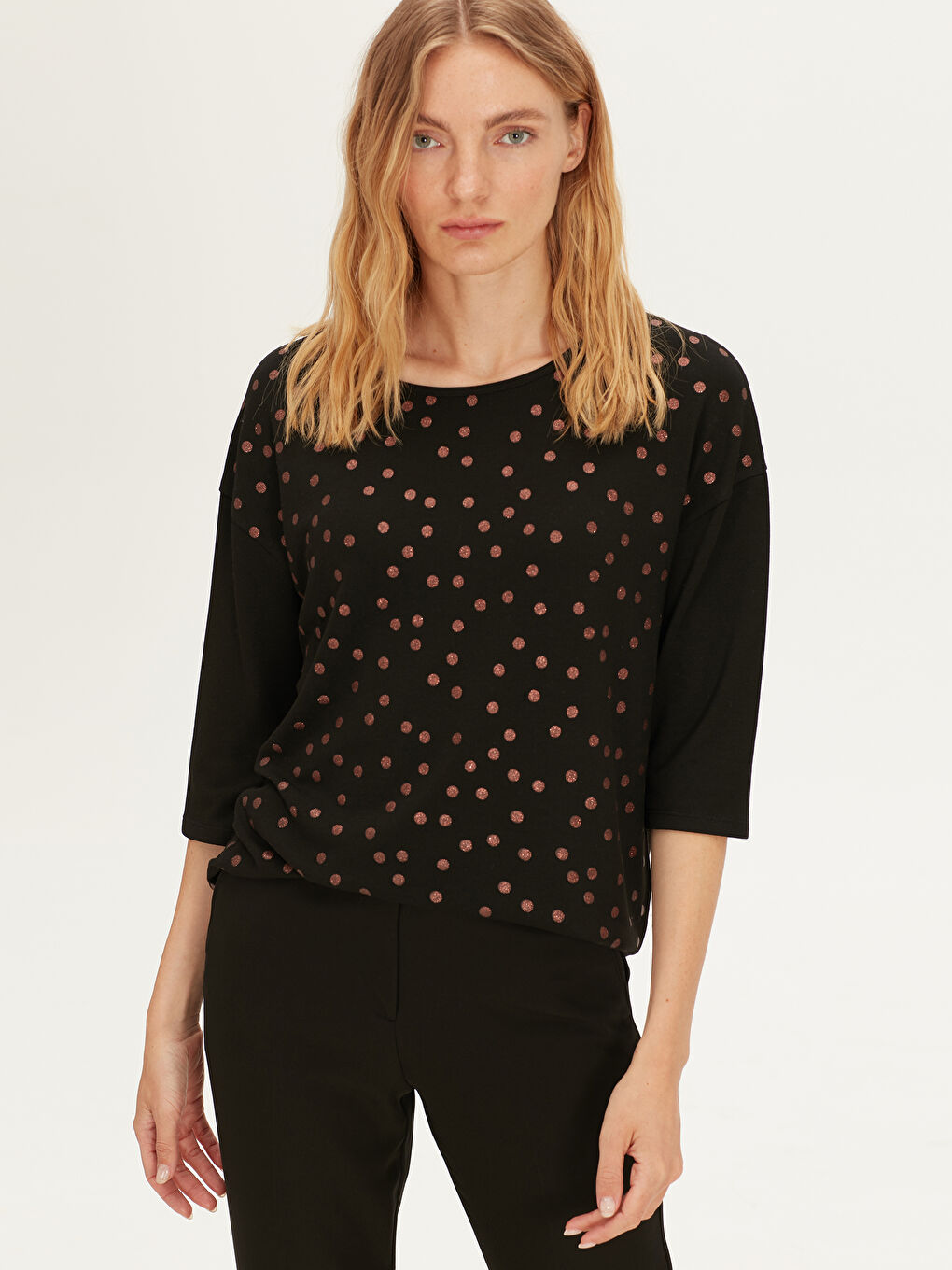 Crew Neck Long Sleeve Women's T-Shirt-1