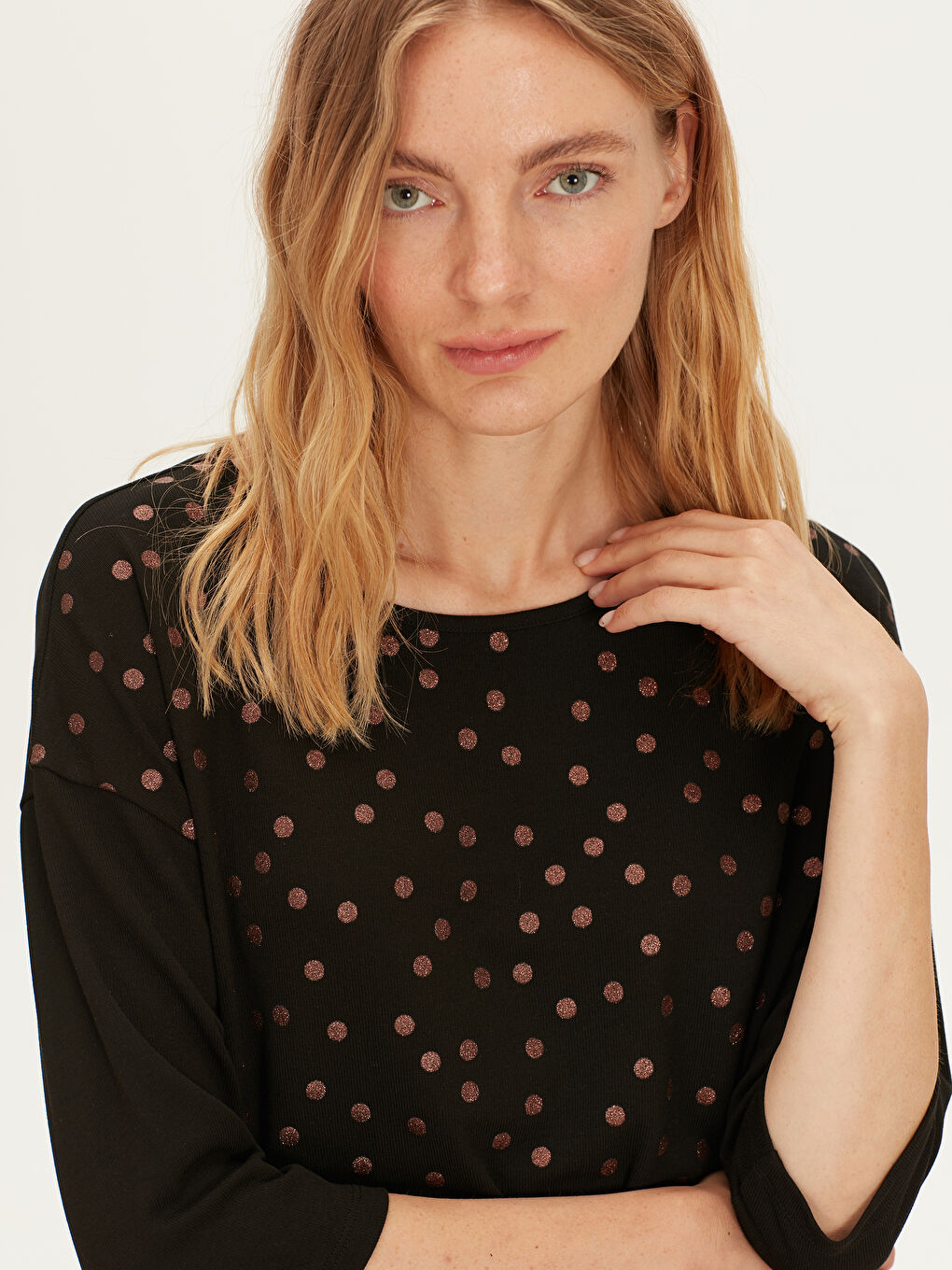 Crew Neck Long Sleeve Women's T-Shirt-2