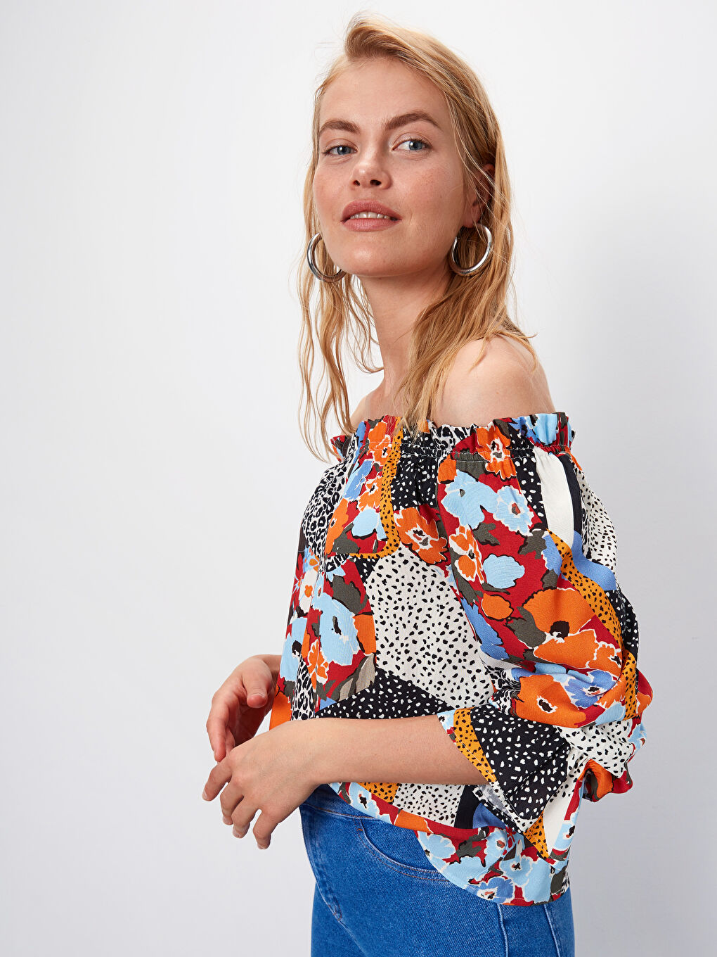 Turuncu Uzun Kollu Kadın Bluz