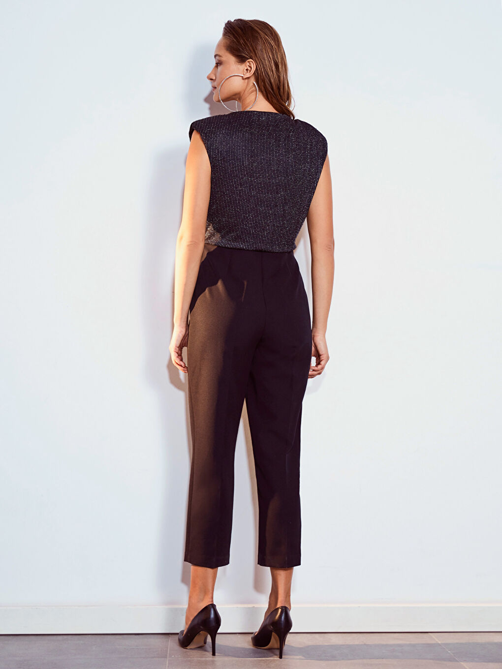 LCW Vision Crossed Neck Bright Ankle Length Romper -9WO510Z8-CVL