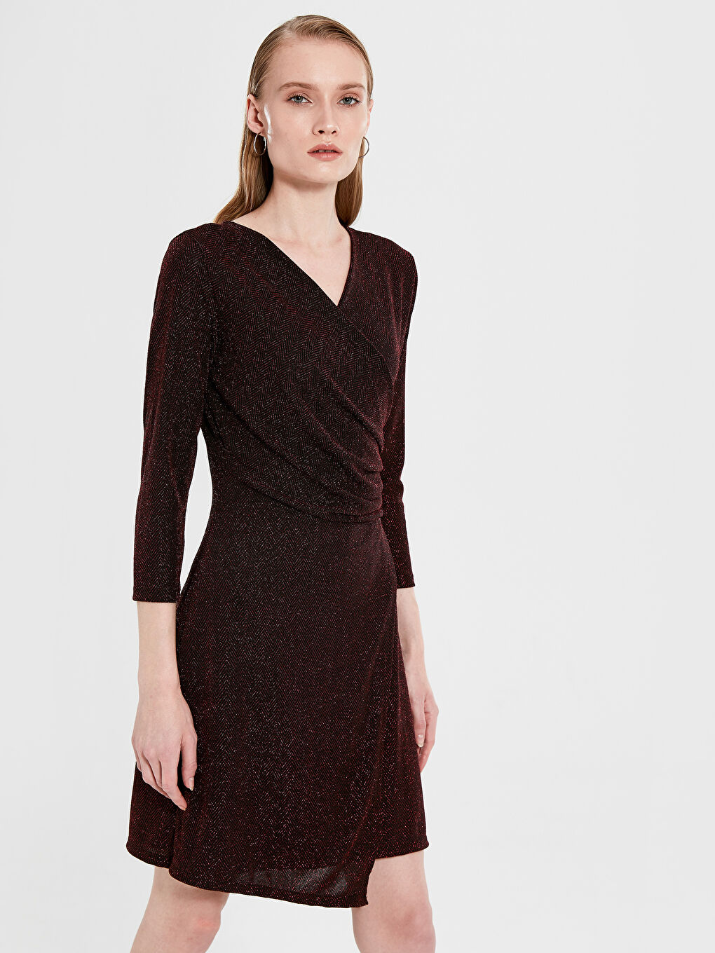 Женщины Красный Платье-1