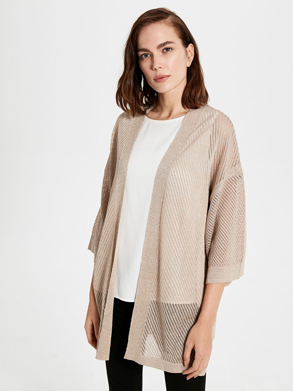 Жінка БЕЖЕВИЙ Кардиган-1
