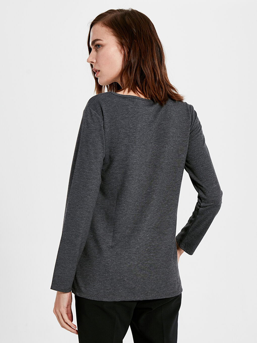 Woman ANTHRACITE T-Shirt-2