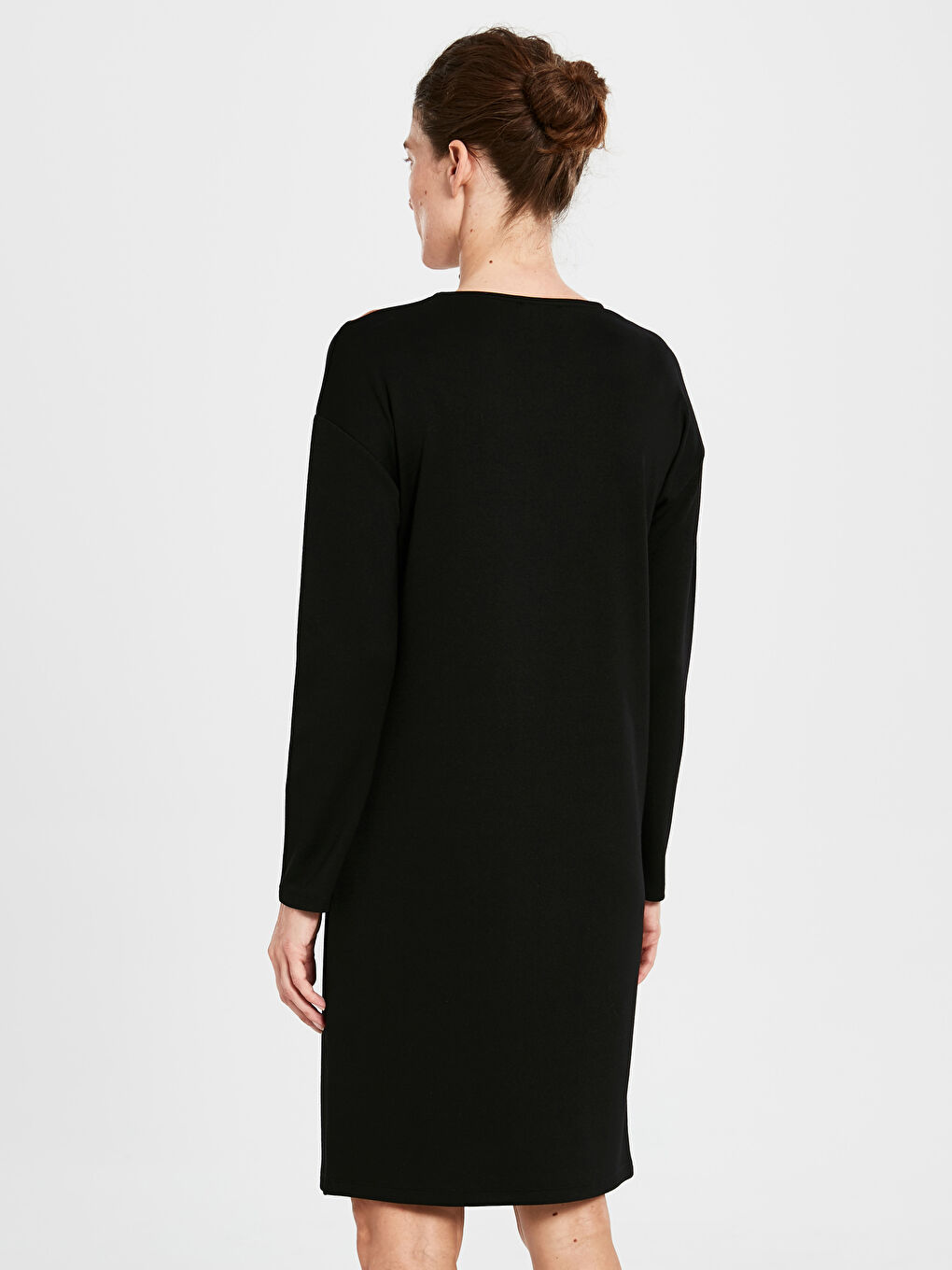 Straight Cut Long Sleeve Color Block Women's Dresses-2