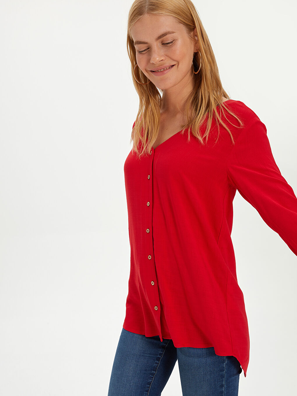 Женщины Красный Туника-1