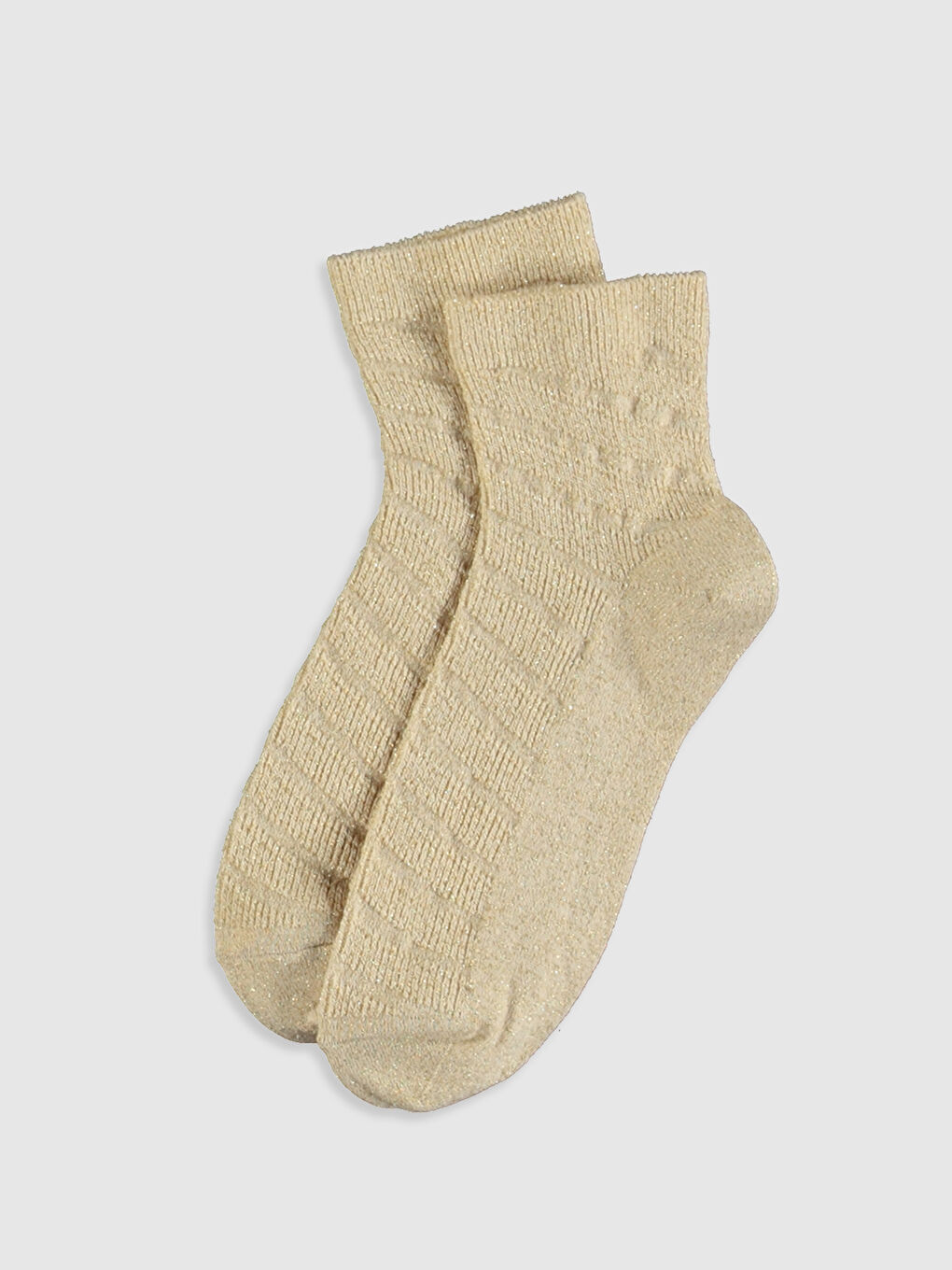 Bej Kadın Soket Çorap-1