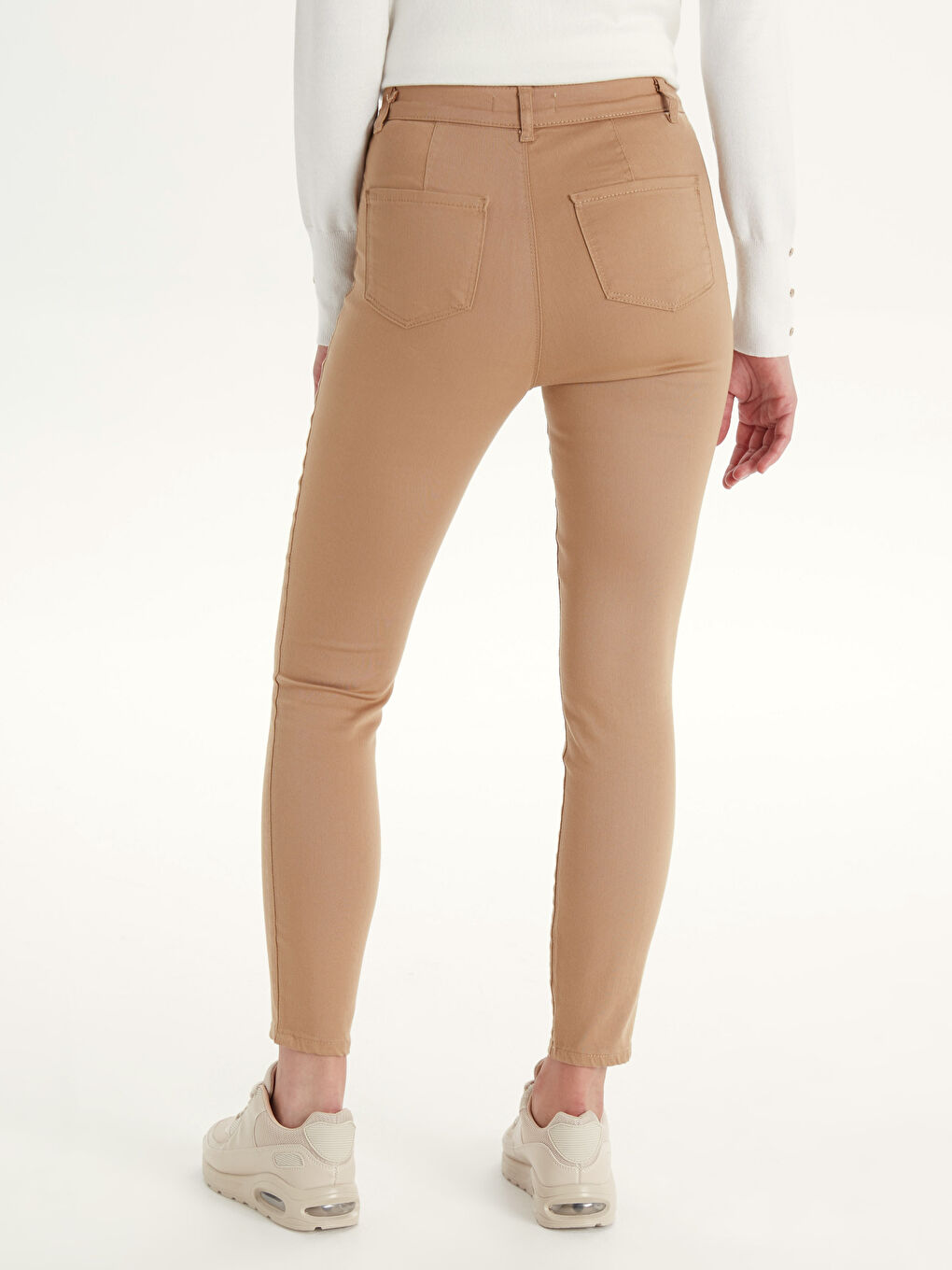 Wrist Length Women's Skinny Pants-3