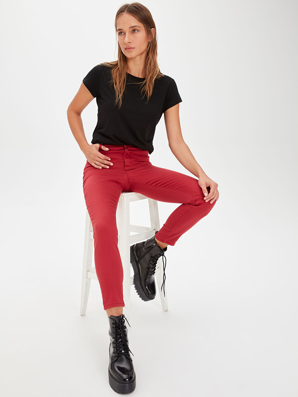 LCW Vision Woman RED Trousers -9WP011Z8-L1W
