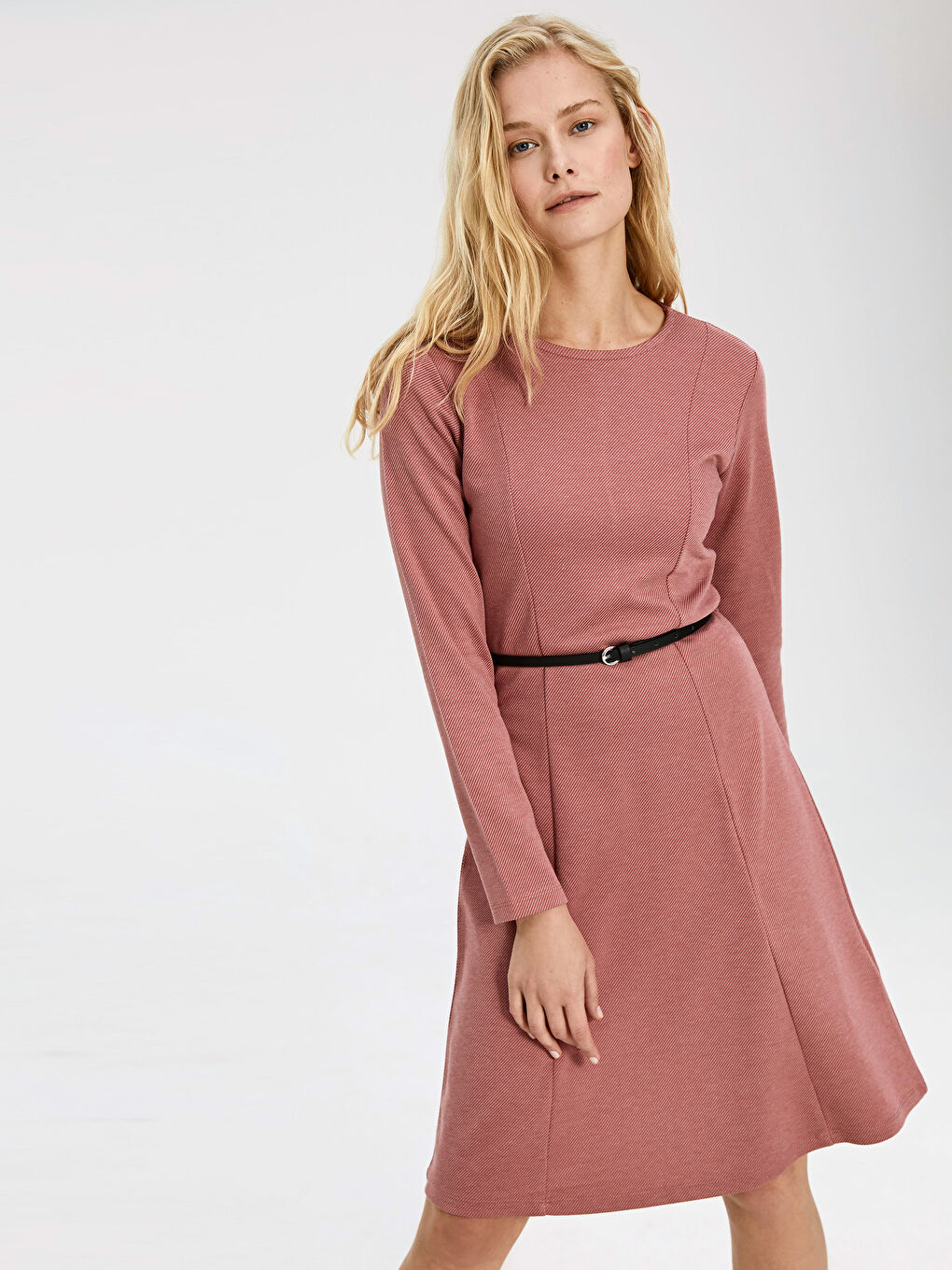 Standard Fit Long Sleeve Women's Dress-1
