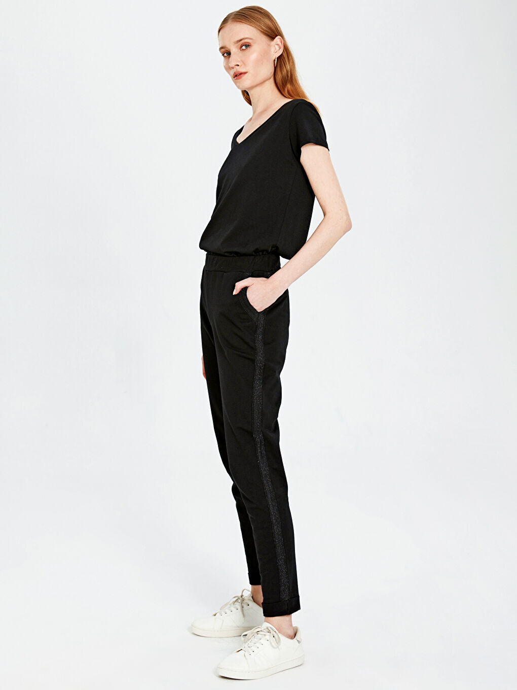 Siyah Kadın Eşofman Altı-2