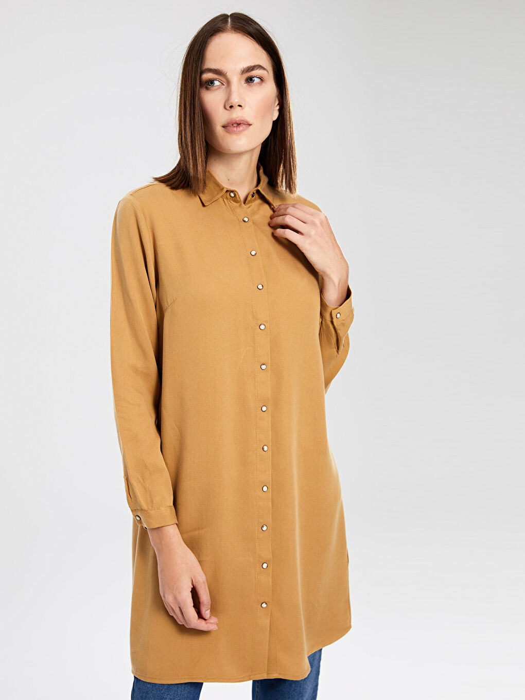 Açık Kahverengi Tunik-1