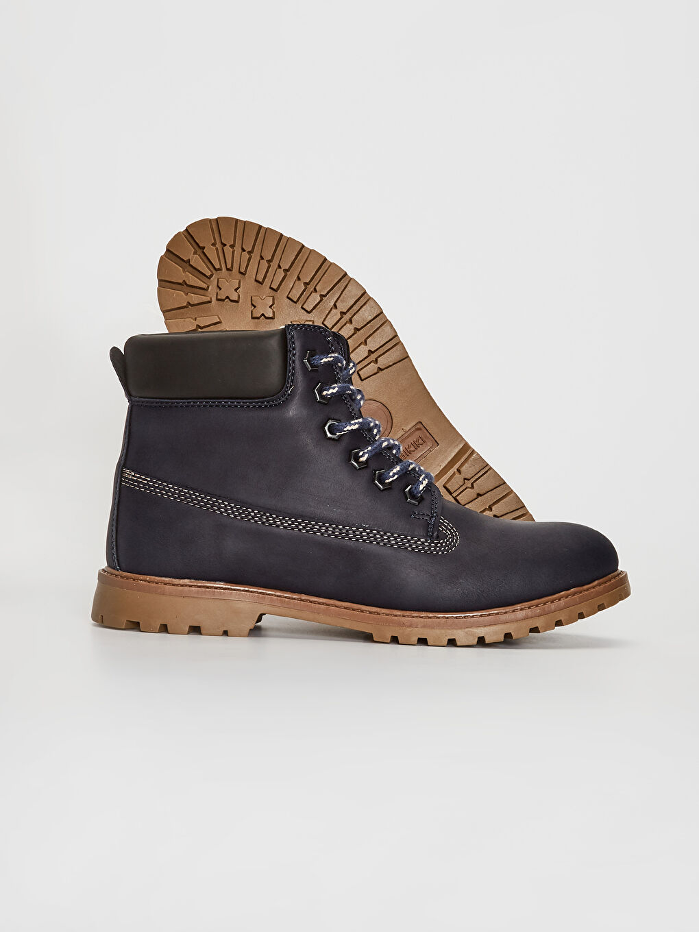 Lacivert Bağcıklı Bilek Boy Kadın Bot-2