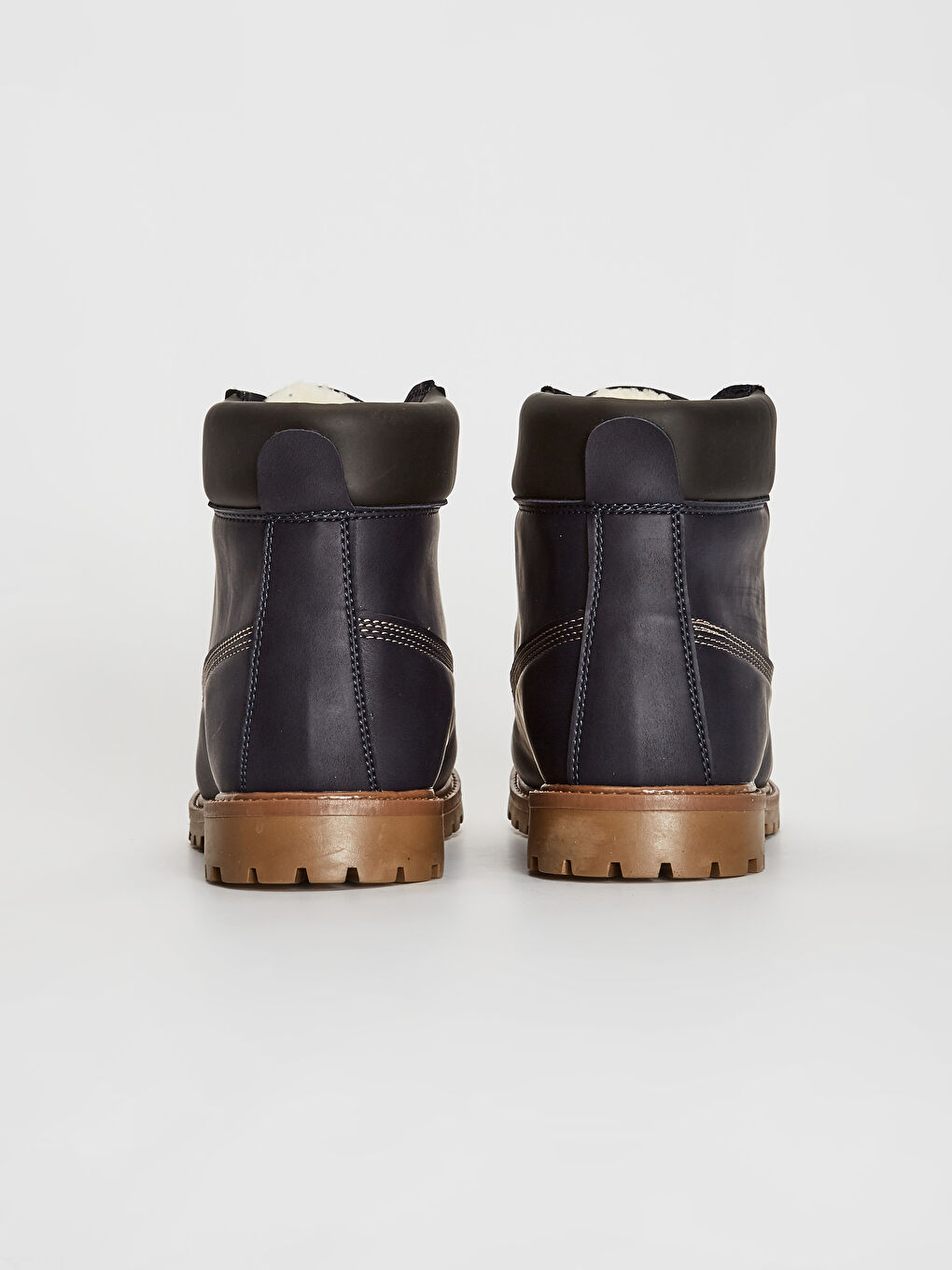 Lacivert Bağcıklı Bilek Boy Kadın Bot-3