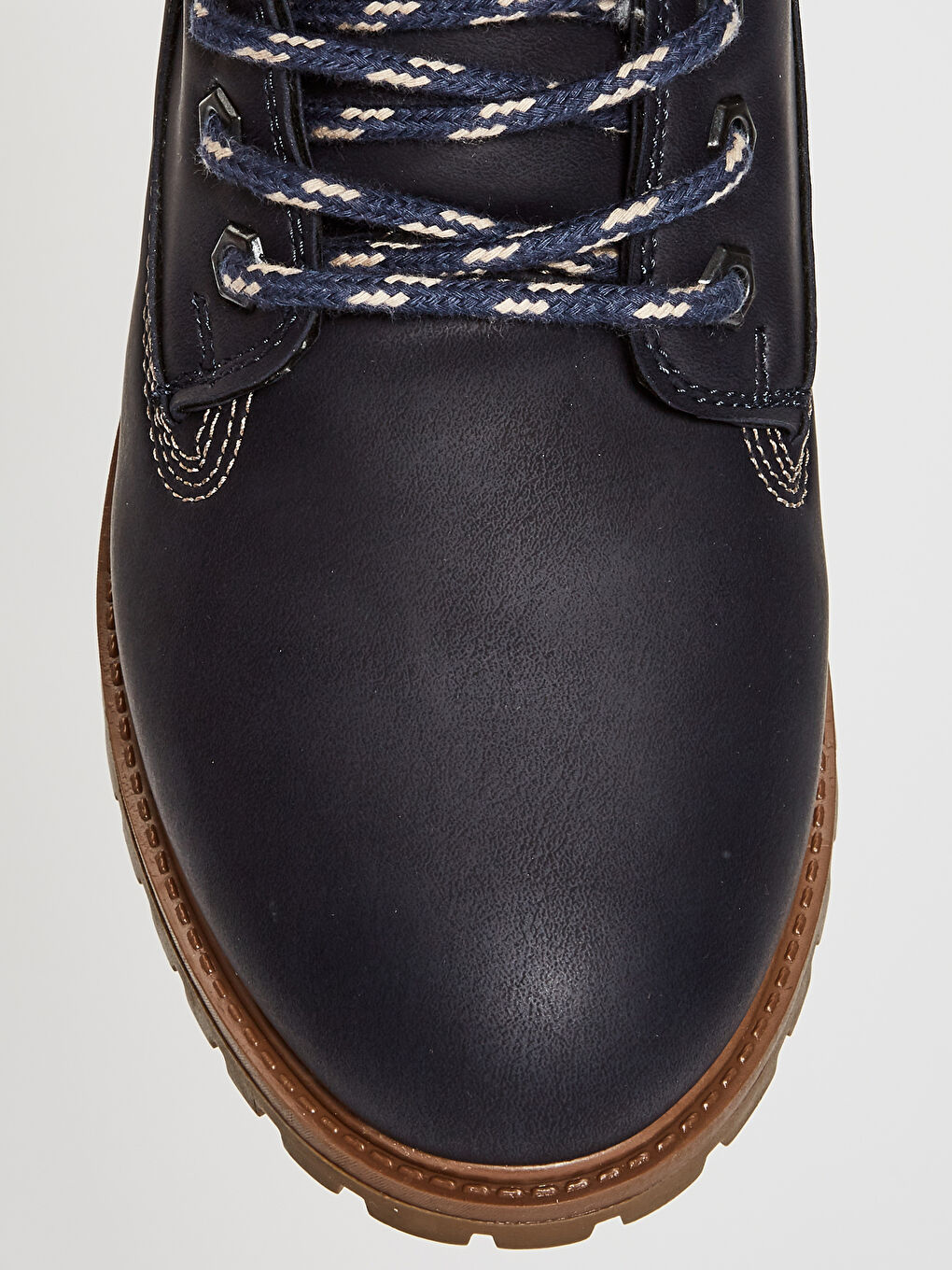 Lacivert Bağcıklı Bilek Boy Kadın Bot-4