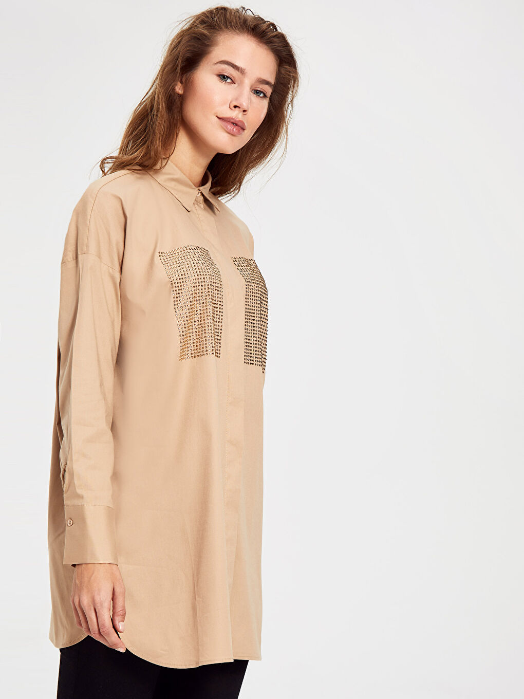 Oversize Poplin Women's Tunic-1