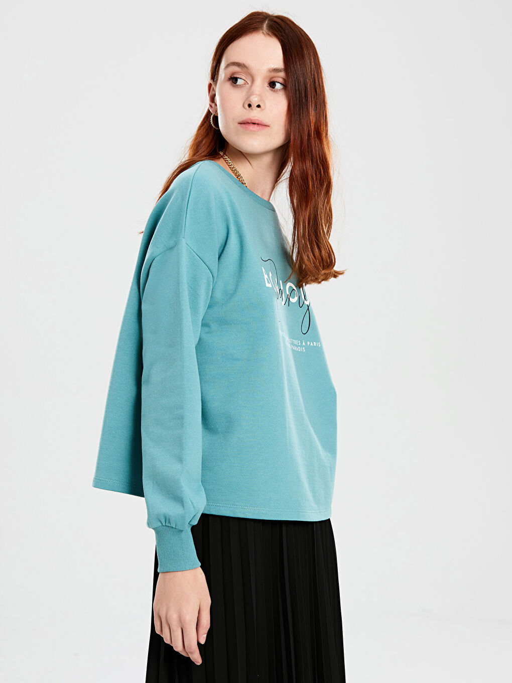 Sweat-shirt VERT Femme-1