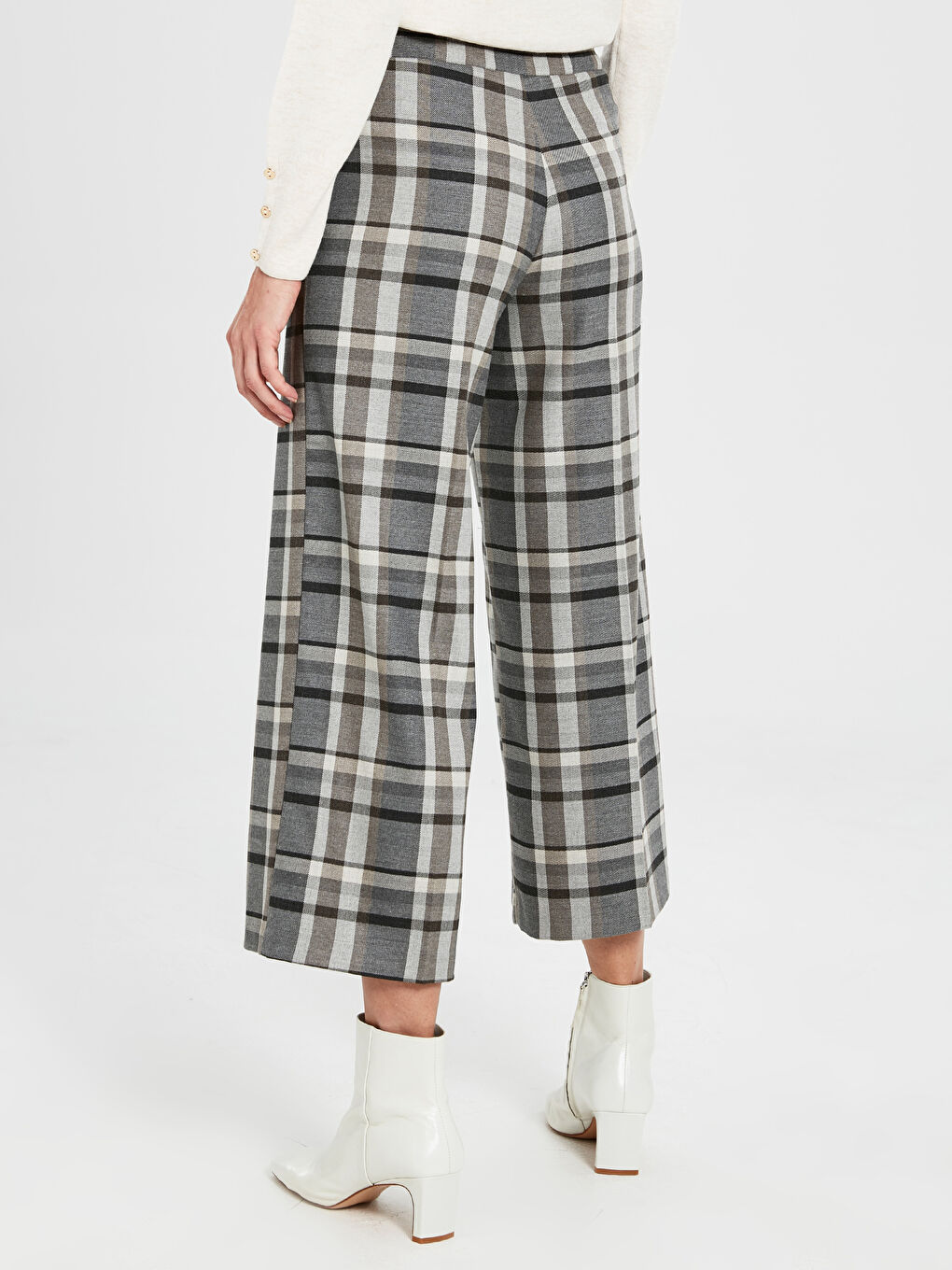 Antrasit Rahat Kalıp Kadın Pantolon-3