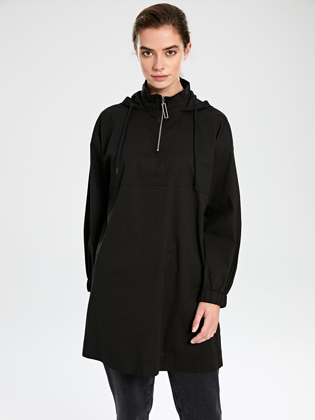 Cotton Tunic with Hood