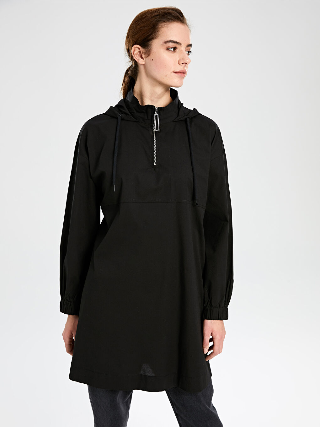 Cotton Tunic with Hood-1