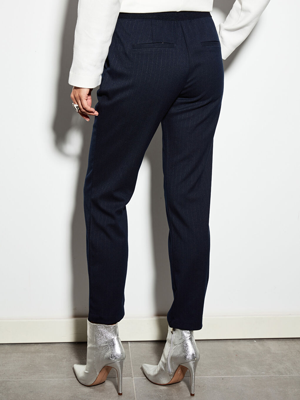 Lacivert Çizgili Pantolon-2