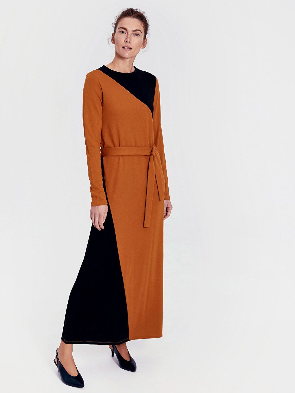 Crew Neck Long Sleeve Women's Dress