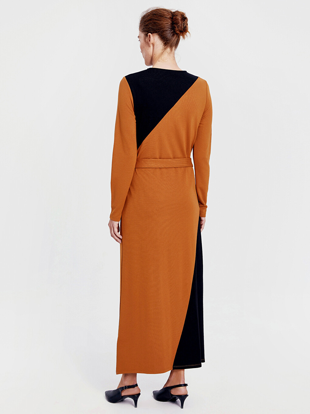 Crew Neck Long Sleeve Women's Dress-1