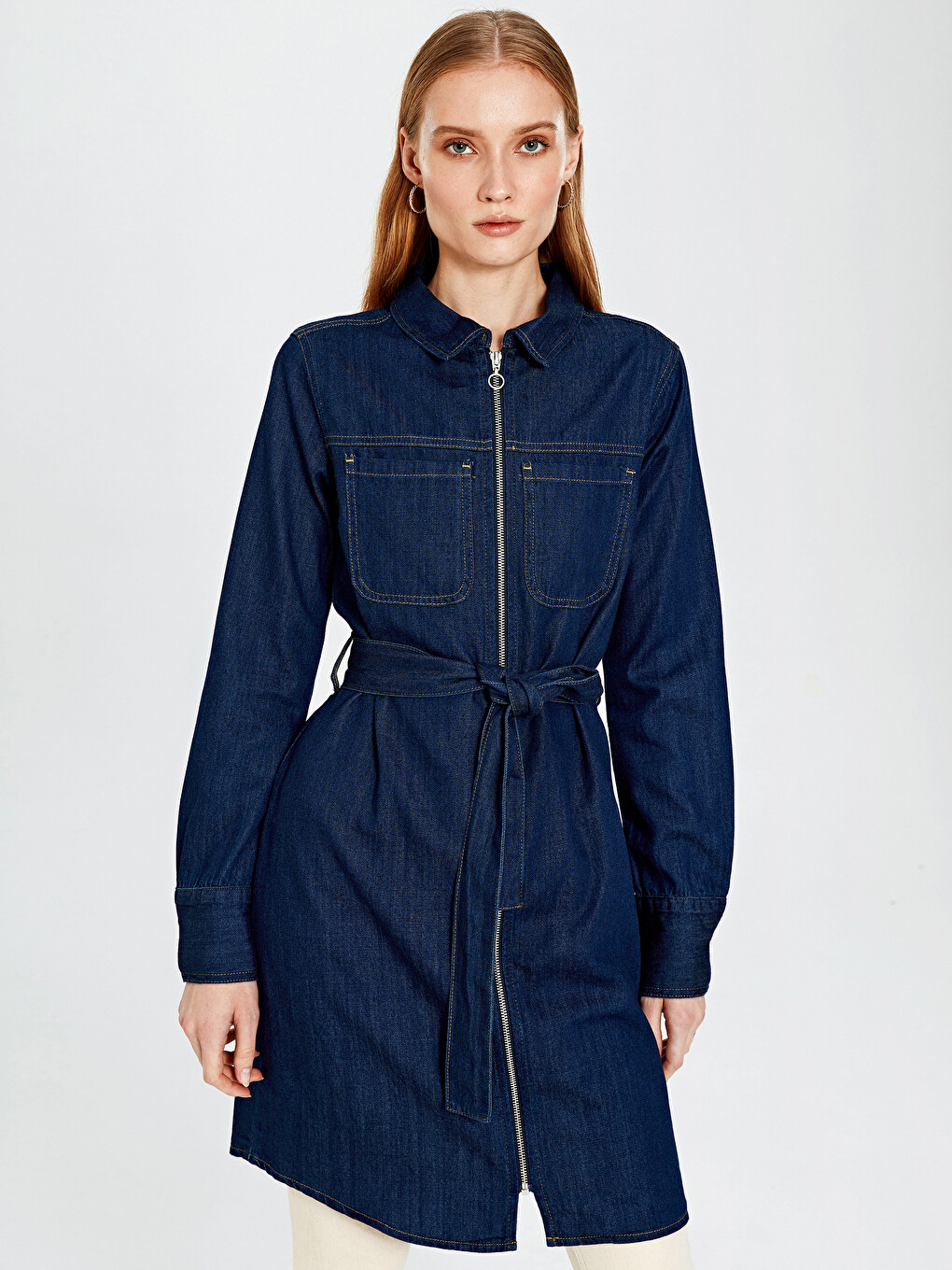 Tunique en chemise Noir Femme