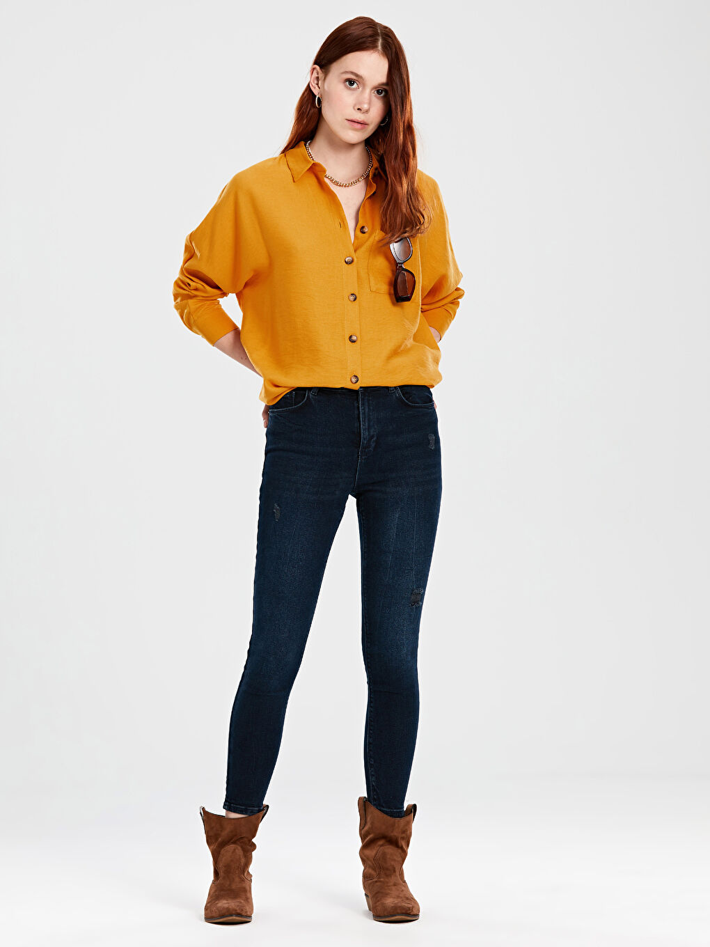 Lacivert Jüpiter Süper Skinny Fit Kadın Jean Pantolon-1