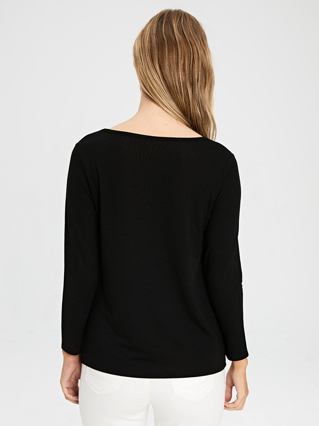 Crew Neck Long Sleeve Women's T-Shirt-2