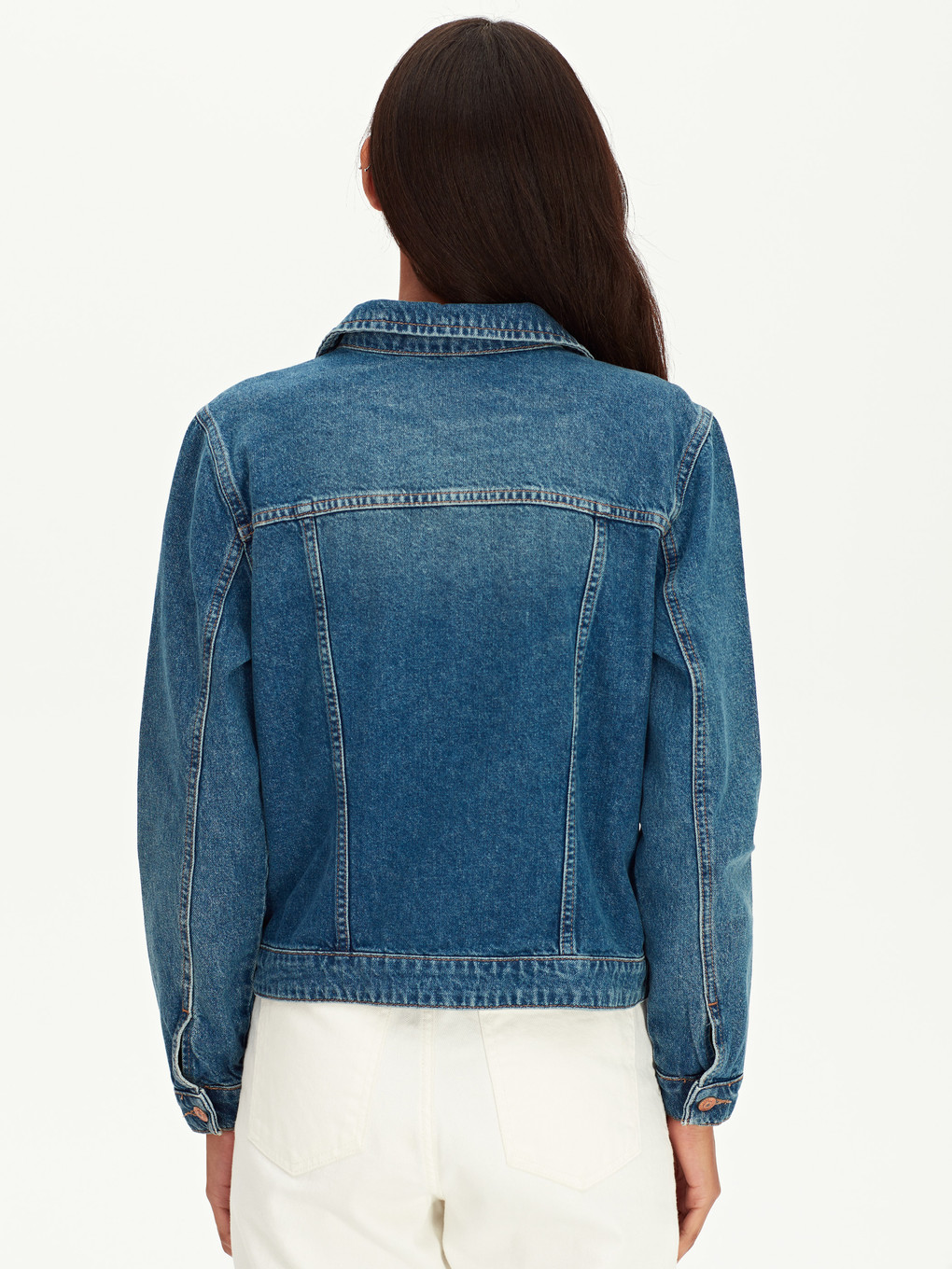Orta İndigo Rodeo Jean Ceket-2