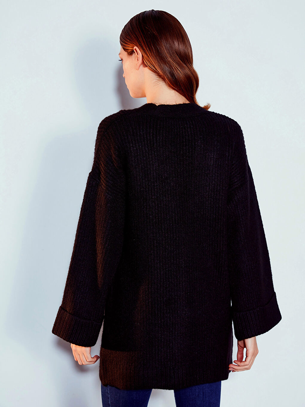 Әйелдер қара Кардиган-2