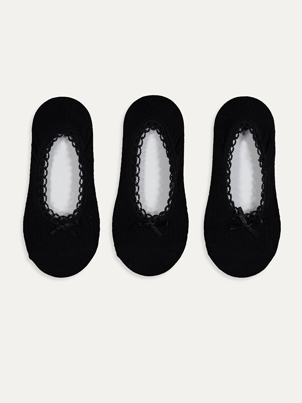Siyah Kadın Babet Çorap 3'lü-1