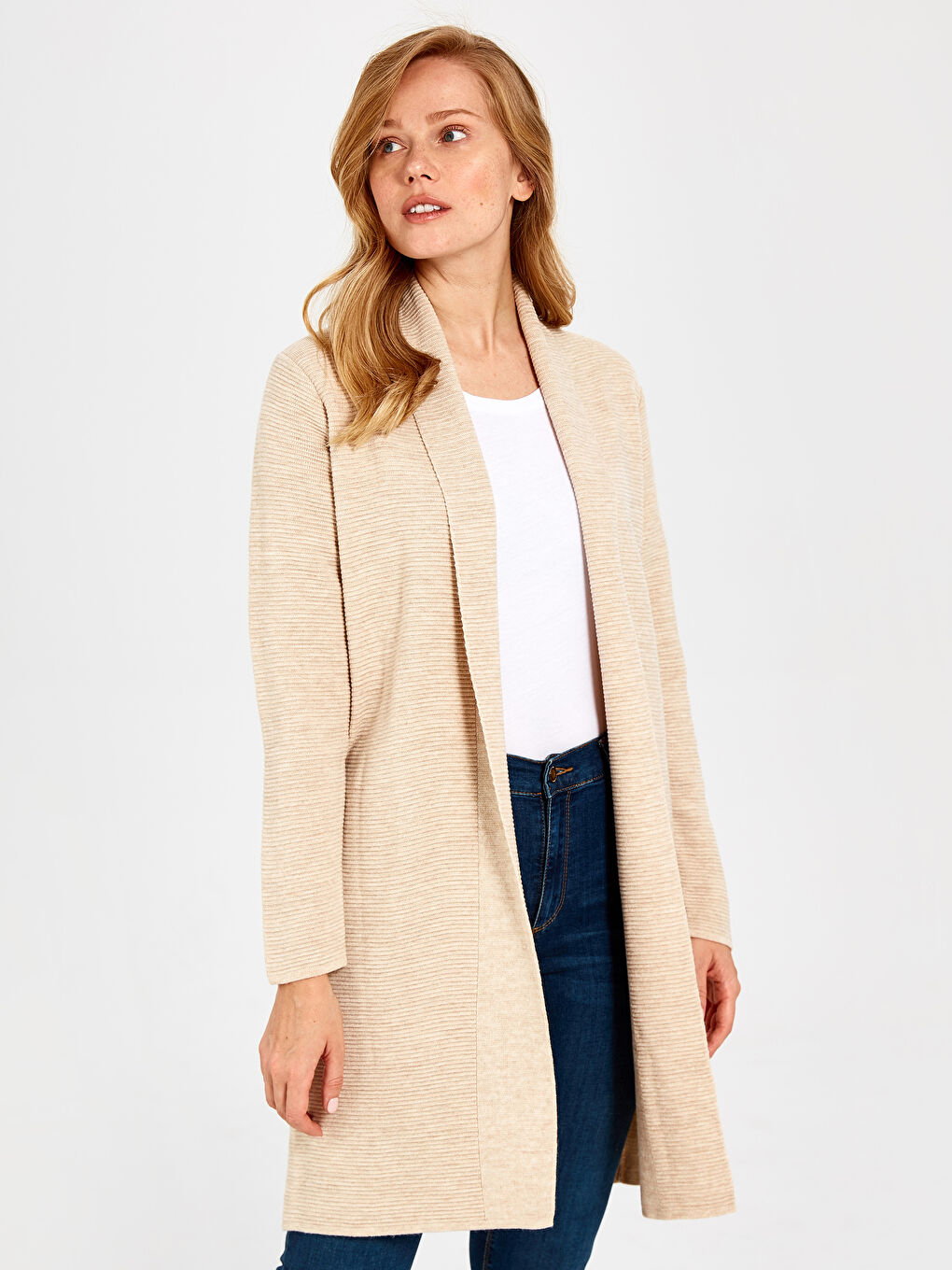 Ekru Kadın Hırka-1