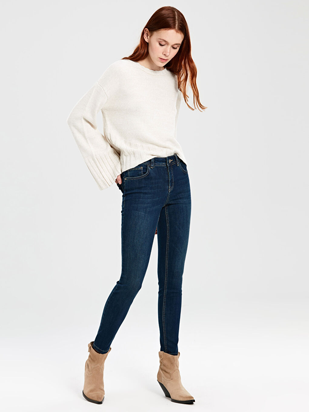 İndigo Skinny Fit Kadın Jean-1