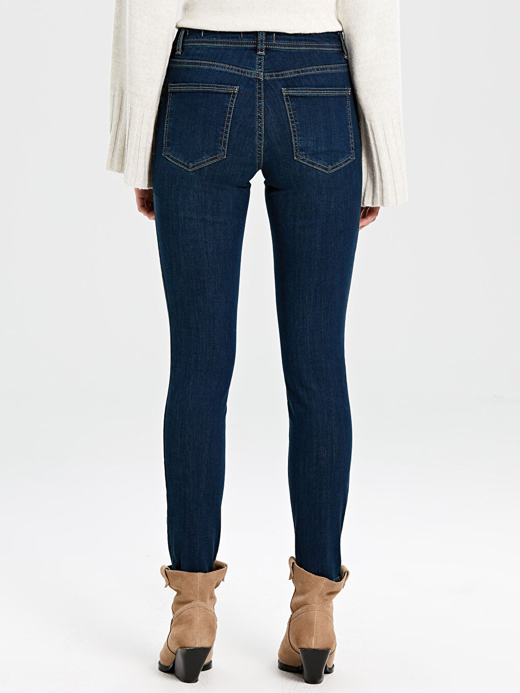 İndigo Skinny Fit Kadın Jean-3
