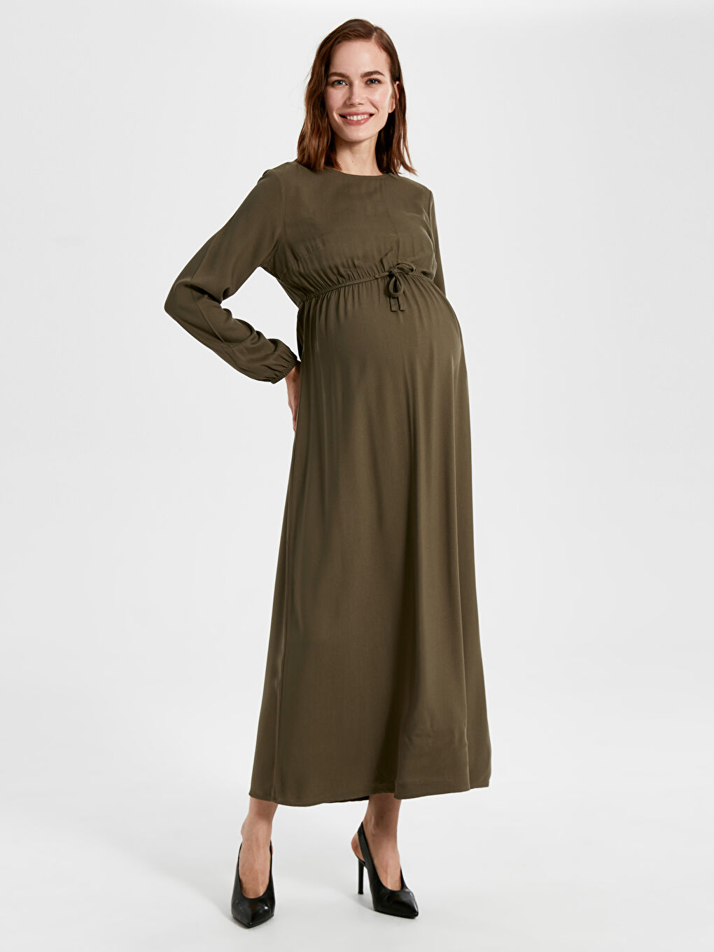 Robe à Manches Longues pour Femmes avec Col Rond