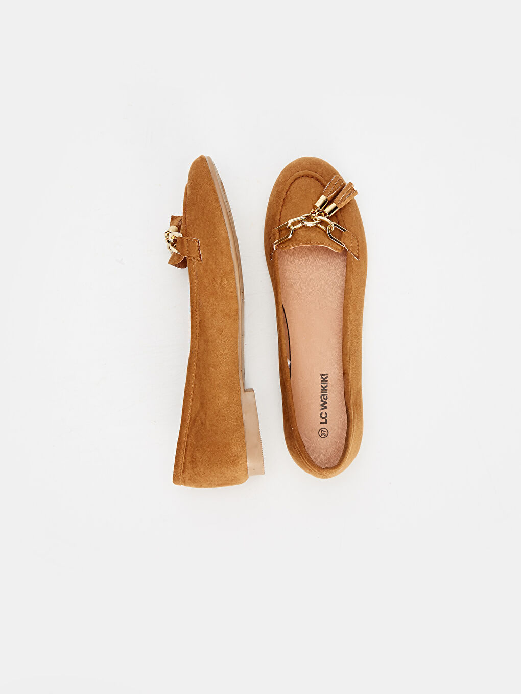 Kahverengi Püskül Detaylı Kadın Klasik Ayakkabı-1