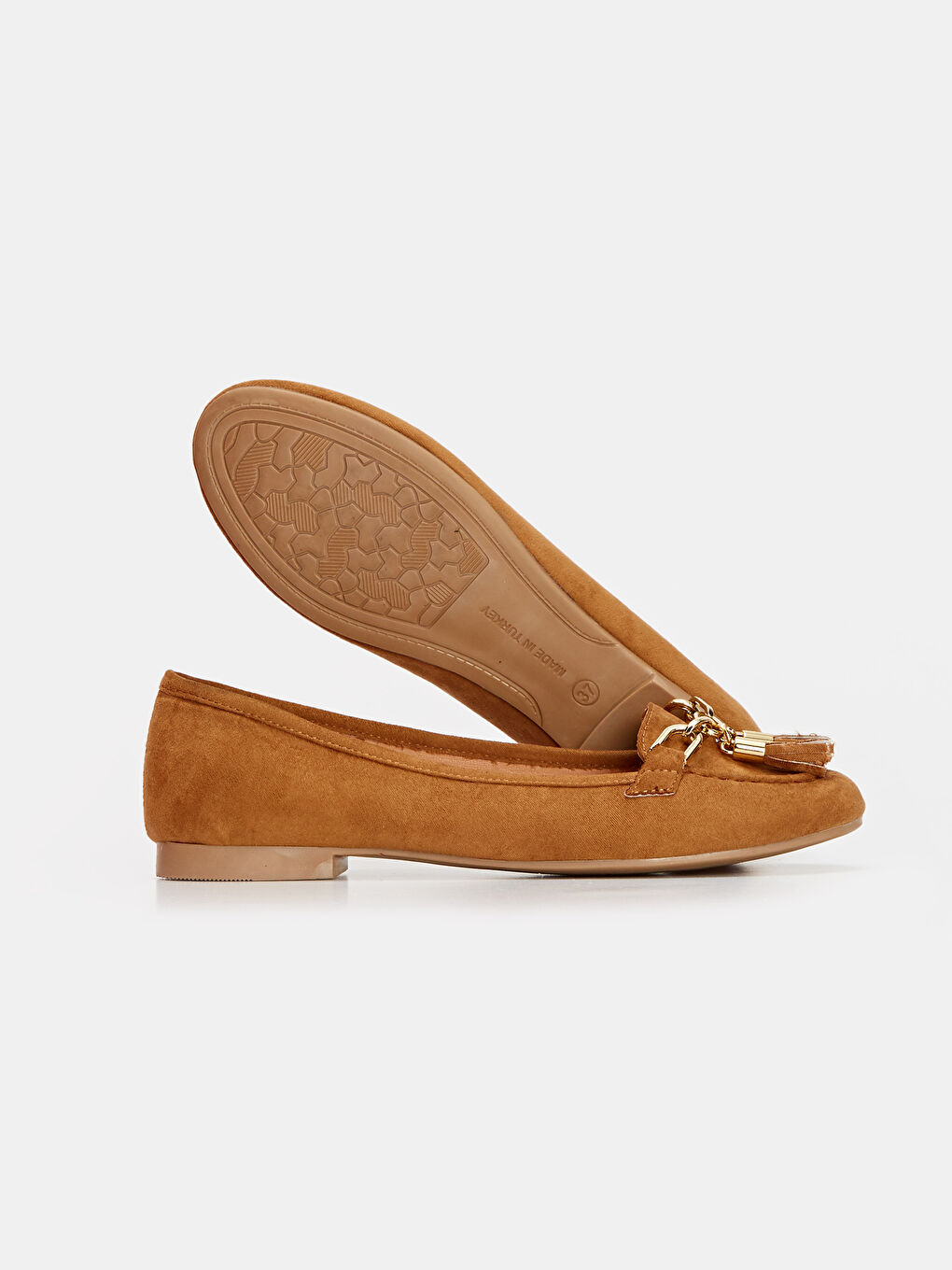 Kahverengi Püskül Detaylı Kadın Klasik Ayakkabı-2