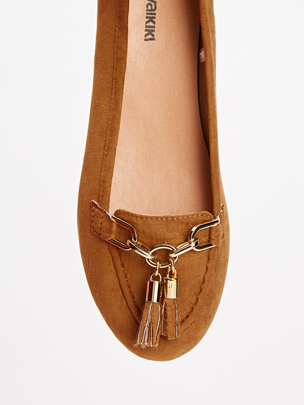 Kahverengi Püskül Detaylı Kadın Klasik Ayakkabı-4