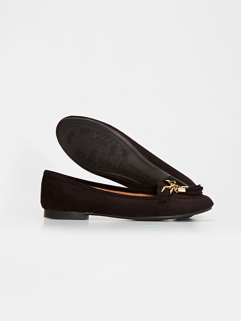 Siyah Püskül Detaylı Kadın Klasik Ayakkabı-2