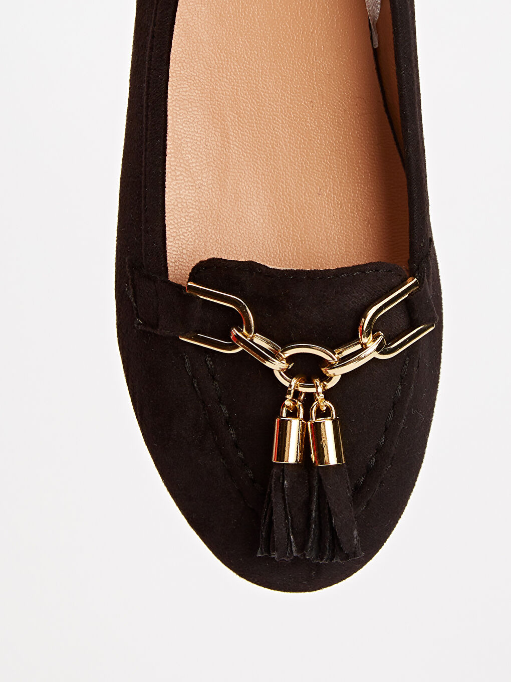 Siyah Püskül Detaylı Kadın Klasik Ayakkabı-4