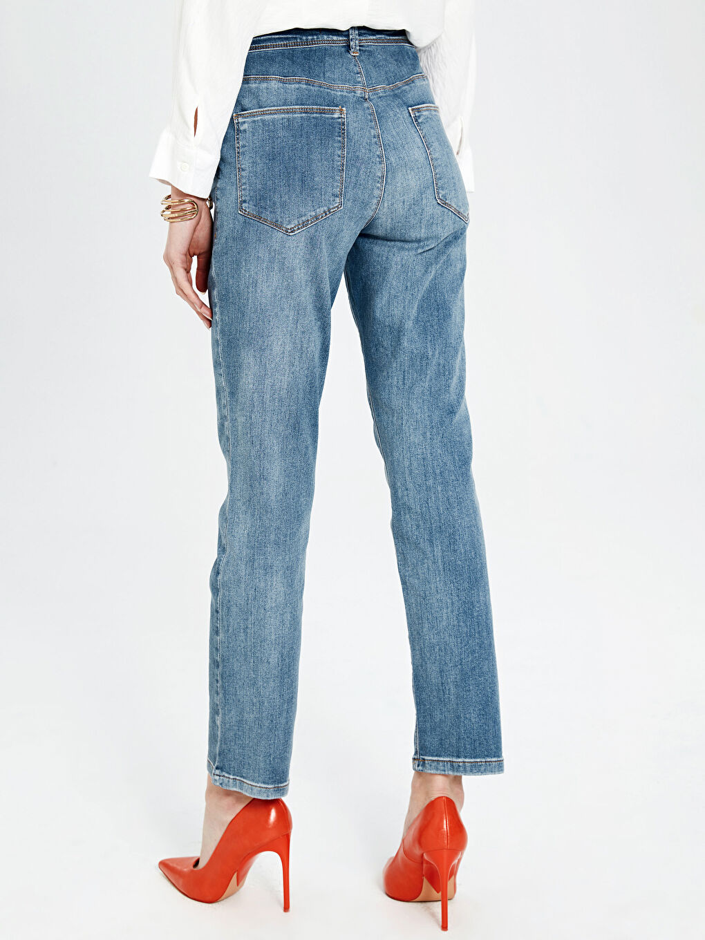 Orta İndigo Rodeo Jean Pantolon-2