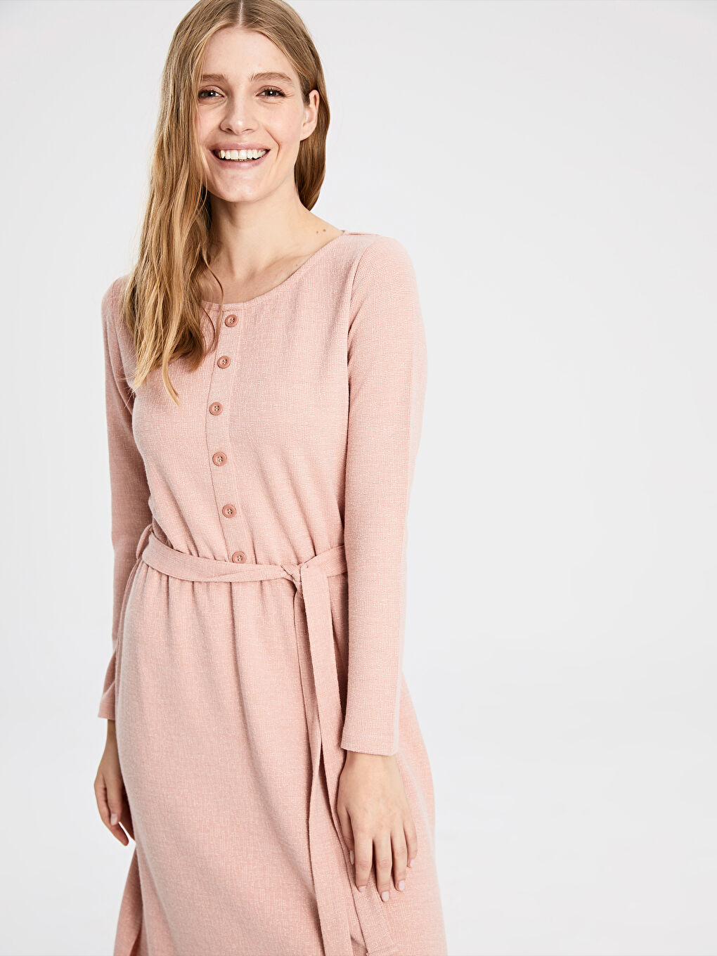 Parlak Pembe Elbise-1