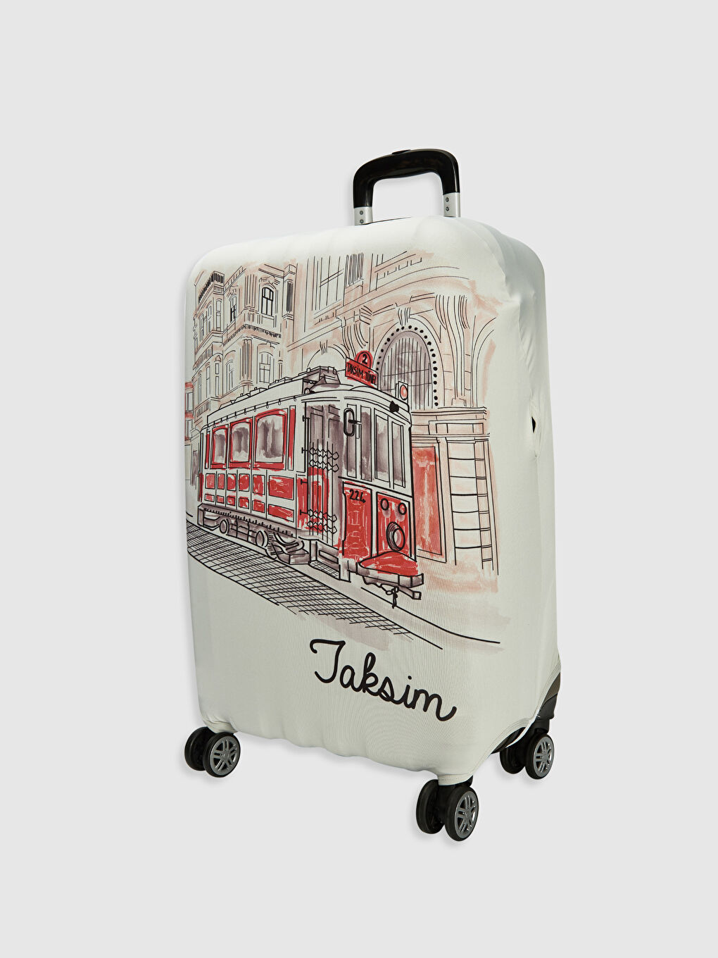 Gri Orta Boy Valiz Kılıfı-1